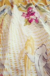 Anthropologie Paradiso Halter Dress - close up look at the prints