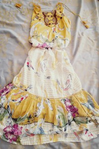 Anthropologie Paradiso Halter Dress - with a belt look