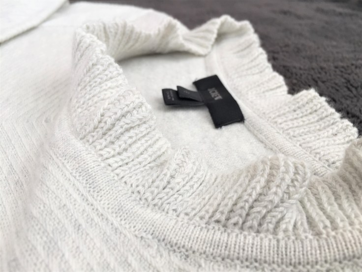 J.Crew Ruffle-neck Pullover Sweater _ Neck Detail