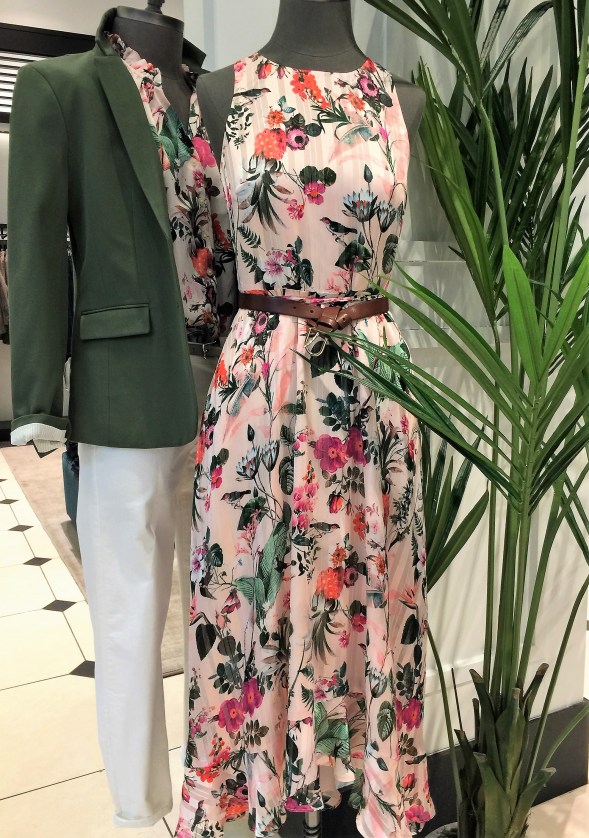 Botanical Print Fit-and-Flare Maxi Dress by Banana Republic